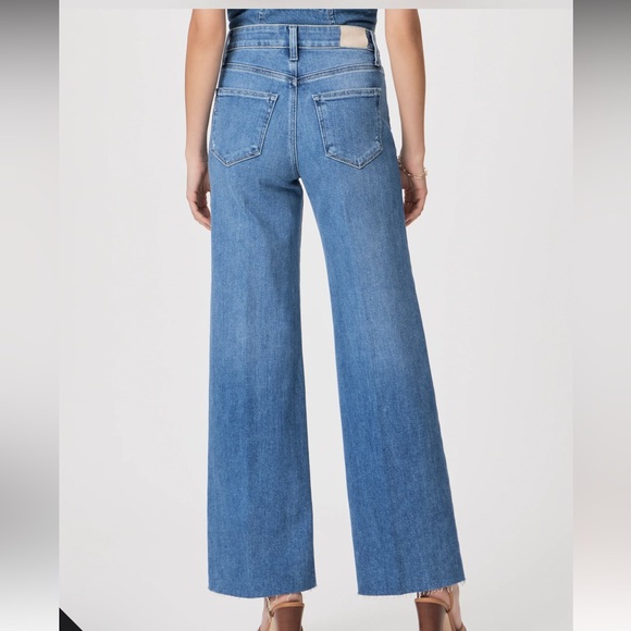 Paige Anessa Wide Leg Jean Flamenco Distressed Size 29 - Picture 2 of 7